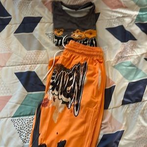 Flared jogging pants